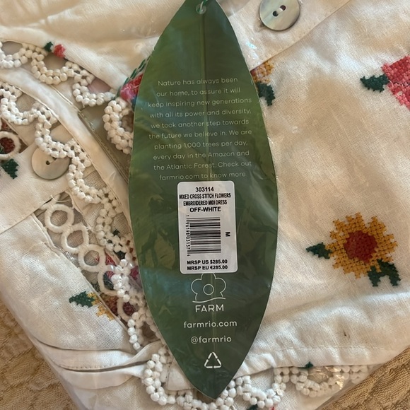 FARM RIO Embroidered MIDI Dress (MED) ***NWT*** - Picture 12 of 12